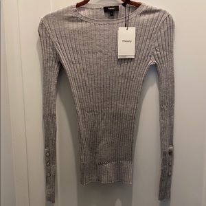 Theory Misty Heather Grey Noble Sweater